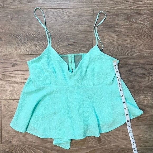 3 for $40 ✨ Zara Hook Closure Cami Seafoam Green / Bright Teal - Picture 6 of 11